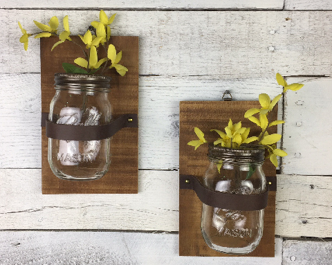 Handcrafted mason jar farmhouse decor
