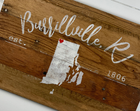 Custom town and state pallet sign